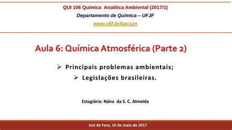 PDF Aula 6 Química Atmosférica Parte 2 ufjf brmica atmosférica