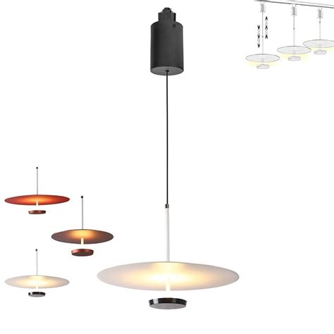 FSLiving 7W H Type Track Pendant Light Retractable Lift Droplight With