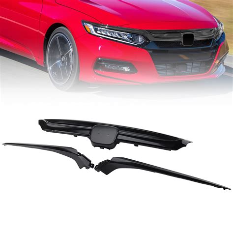 MOFANS 3PCS Front Grille Cover Moulding Trim Fit For Honda Accord 10th