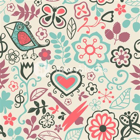 Romantic Seamless Pattern Royalty Free Stock Image Storyblocks