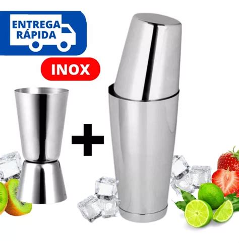 Kit Coqueteleira Inox Boston 800ml Dosador Duplo Inox MercadoLivre