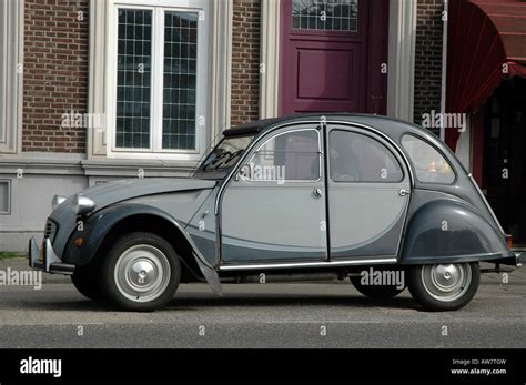 citroen 2cv (deux chevaux) in attractive dark and light grey colour ...