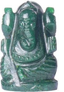 Rebuy Green Jade Ganesha Natural Stone Ganesha Statue Ganesh Idol For