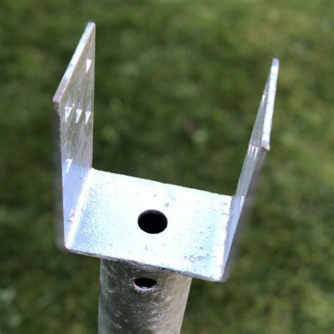 FENCE POST Spike Support GROUND SCREW Holder Anchor Square 100mm ...