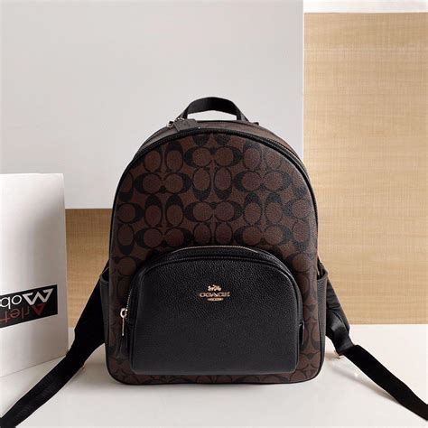 Original coach 5671 court backpack in signature canvas, Women's Fashion ...
