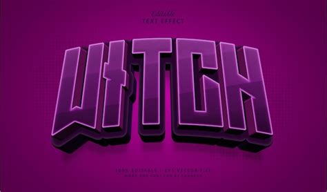 Premium Vector Witch Text Effect Style Vector Editable Text Effect