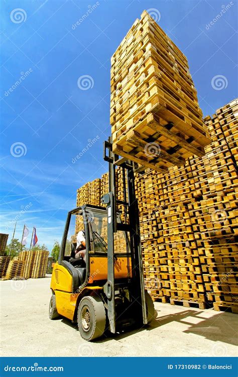 Forklift load stock photo. Image of transportation, goods - 17310982