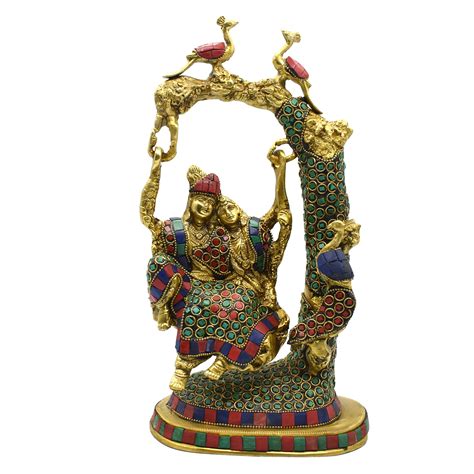 Buy Pujanpujari Radha And Krishna Jhula Idol For Pooja Room Jhula