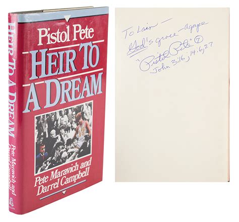 Pistol Pete Maravich Signed Book Rr Auction