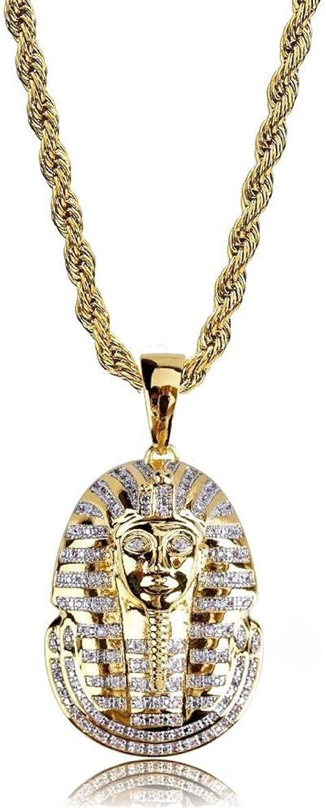 Halskette Herren Gold Anh Nger Halsketten Hip Hop Rapper Schmuck Mit