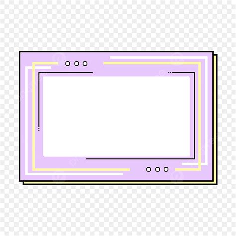 Simple Dialog Box Png Image Memphis Border Simple And Cute Cartoon Box