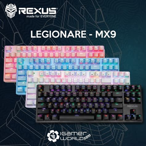 Jual Rexus Legionare MX9 RGB TKL Mechanical Gaming Keyboard Shopee