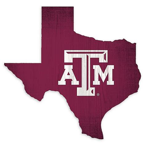 Texas A&M University Team Color Logo State Sign | Bed Bath & Beyond ...