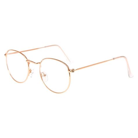 Claire S Rose Gold Round Clear Lens Frames Gold Glasses Frames Gold Glasses