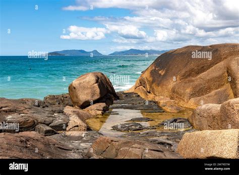 Rocks And Waves At Joaquina Beach Florianopolis Santa Catarina