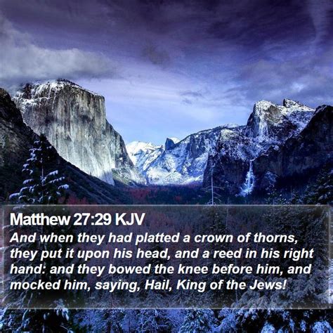 Matthew 27:29 KJV Bible Verse Images