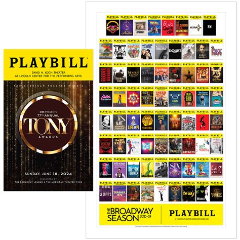 Playbill Tony Awards Playbill And Season Poster Combo