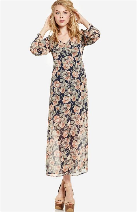 Dailylook Sheer Floral Button Up Maxi Dress In Floral Multi Maxi