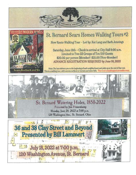 Upcoming Historical Society Programs Village Of St Bernard Ohio