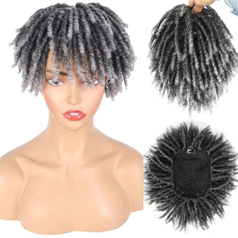 Amazon Dreadlock Hair Topper Wig With Clip In Braided Hair Half