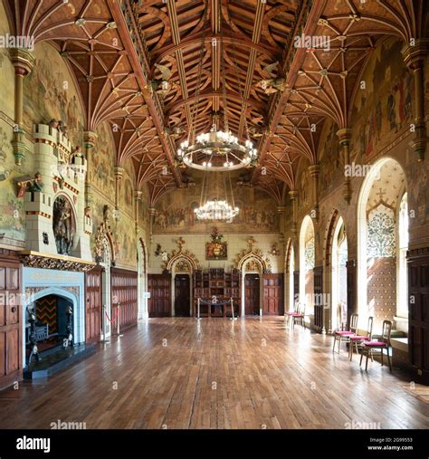 The Victorian Gothic Interior of Cardiff Castle Stock Photo - Alamy