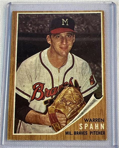 Lot Topps Warren Spahn Milwaukee Braves Baseball Card