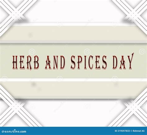 June Month Day Of June Herb And Spices Day On White Background Stock