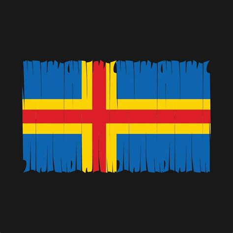 Aland Islands Flag Brush Vector Illustration Vector Art At