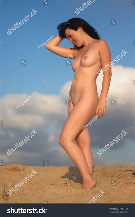 Beautiful Asian Nude Model Sunset Beach Stock Photo Shutterstock