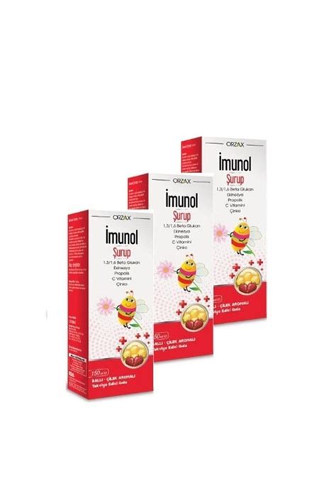 İMUNOL Orzax Imunol Şurup 150 ml 3 Lü Paket SKT: 04/2022 Fiyatı ...