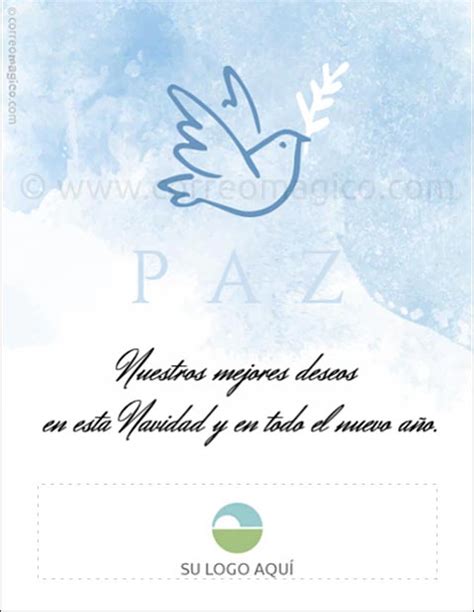 Tarjeta Para Personalizar De Navidad Paloma De La Paz Personal Zala