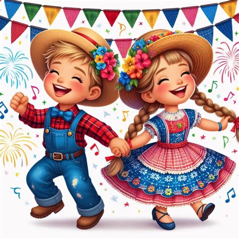 Meninos De Festa Junina - Um de um menino e uma menina felizes na Festa Junina | imagem Premium ...