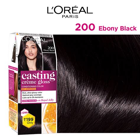 L Oreal Paris Casting Cr Me Gloss Ebony Black Hair Color Kit Price