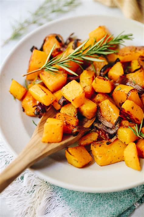 Easy Roasted Rosemary Butternut Squash The Healthy Maven