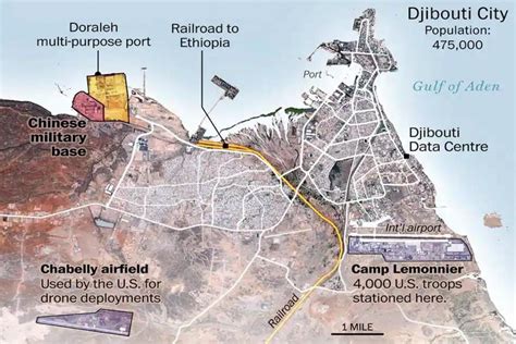 Djibouti Africa Military Base Map