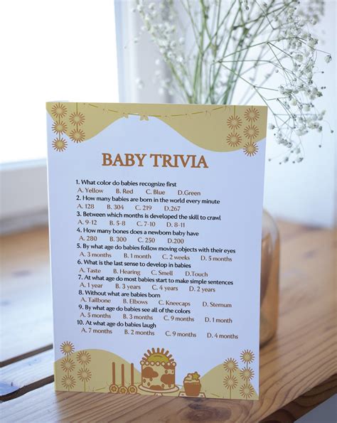 Baby Shower Trivia, Baby Shower Activity, Lemon Baby Shower, Baby Trivia, Baby Shower Game ...