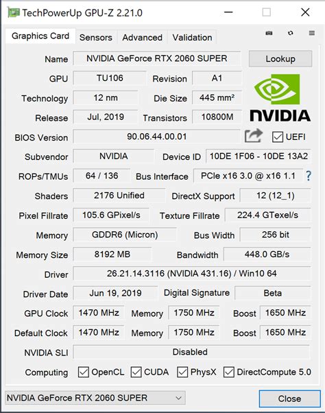 Venta Rtx 2060 Gpu Z En Stock