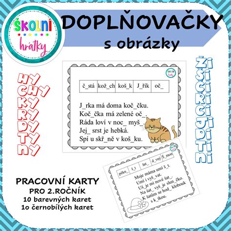 DOPLŇOVAČKY tvrdé a měkké souhlásky - Český jazyk - čtení