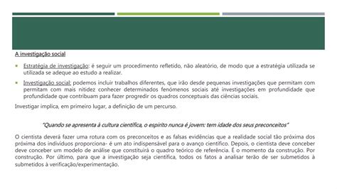 Métodos e técnicas de investigaçao sociológica PPT