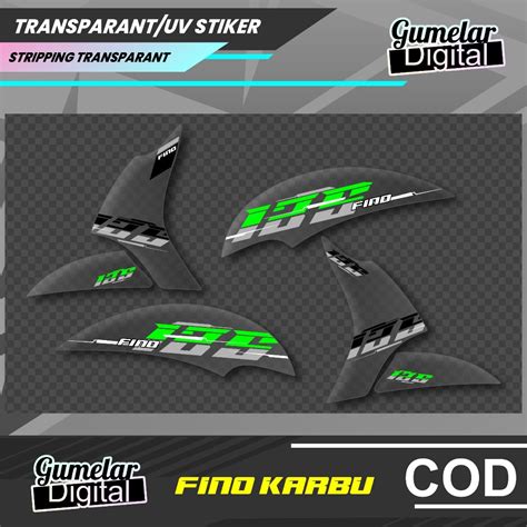 Jual Striping Transparan Uv Clear Simpel Yamaha Fino Karbu Desain