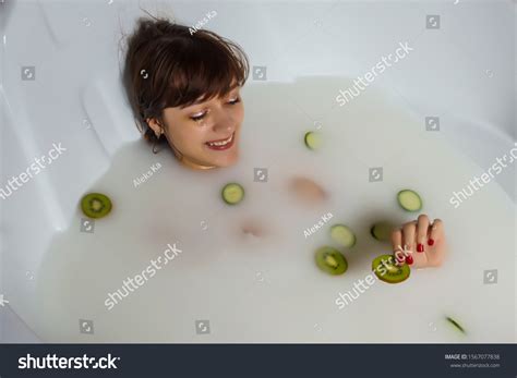 Beautiful Sexy Naked Girl Resting Milk Stock Photo Shutterstock