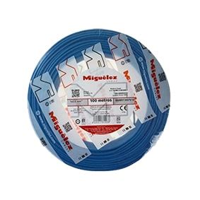 Fil électrique rigide H07VU 1 5mm² en cuivre C100m bleu