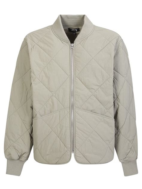 Olive Green Quilted Bomber Jacket Editorialist