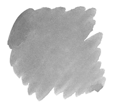 Grey Watercolor Background With Uneven Edges Brush Strokes With Space