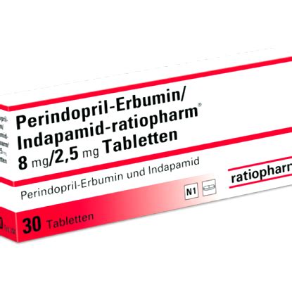 Периндоприл-Ербумін Індапамід-раціофарм® 8 мг, таблетки 2,5 мг