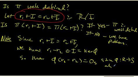 54 First Isomorphism Theorem For Rings Part 1 YouTube