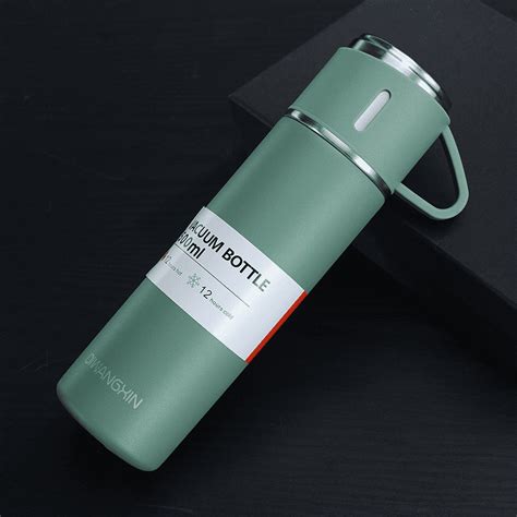 Bouteille Isotherme Avec Tasse Ml Verte Gadgets De Cuisine