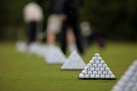 Golf Ball Pyramid The Driving Range At Tumble Creek Golf C Flickr