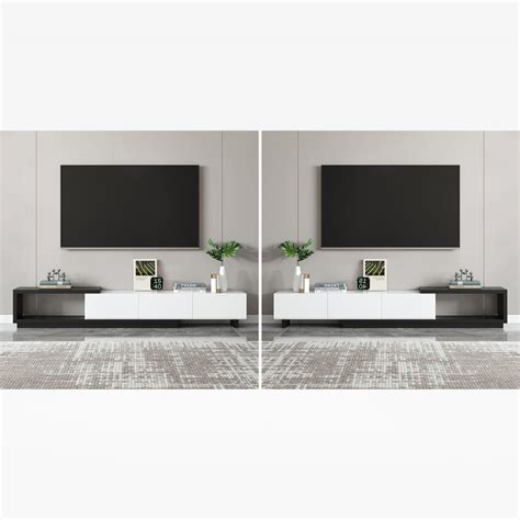 Quoint Extendable TV Stand Coffee Table Set Homary