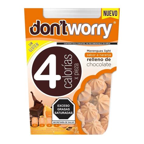 Merengues Don T Worry Light Sabor A Naranja Con Relleno De Chocolate